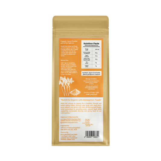 Homegrown Organic Carrot Powder (200g)