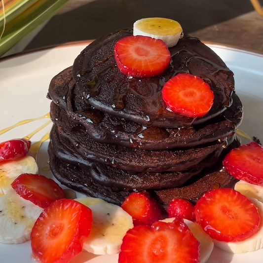 Chocolate Ragi pancakes