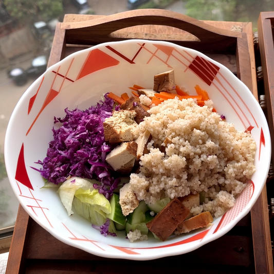 Barnyard Millet & Smoked Tofu Salad
