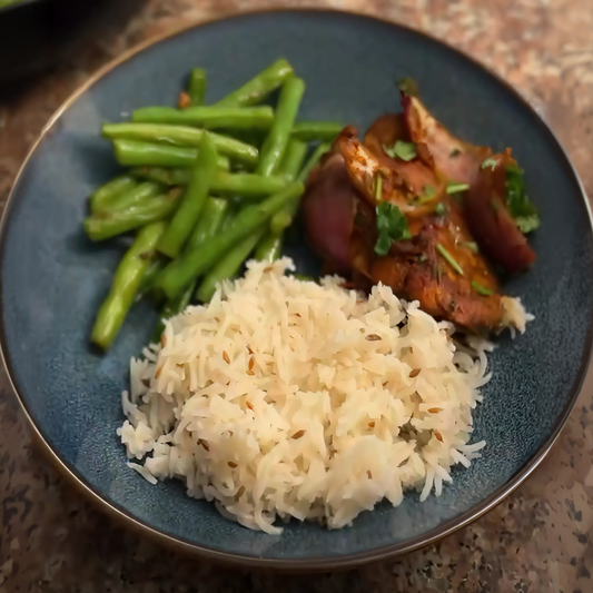 Chicken, Rice, and Beans Dinner
