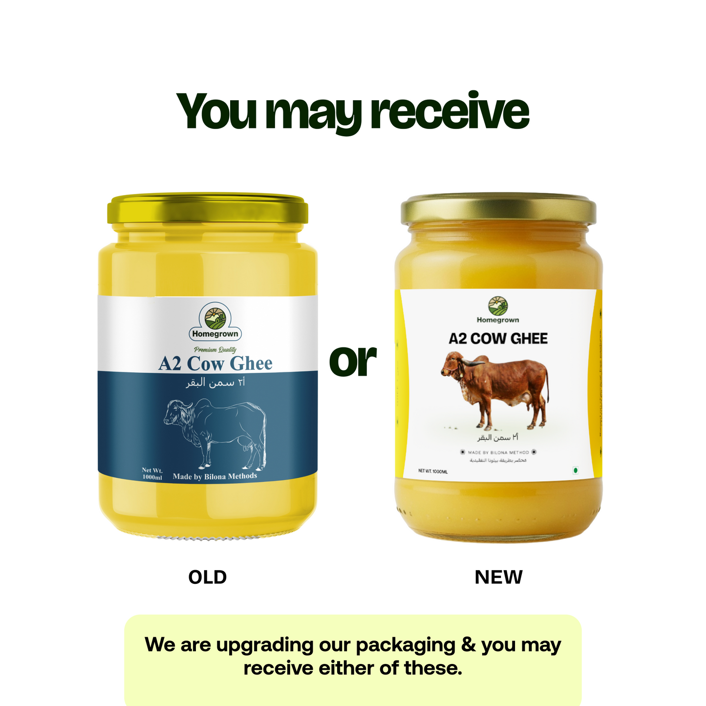 Homegrown A2 Cow Ghee