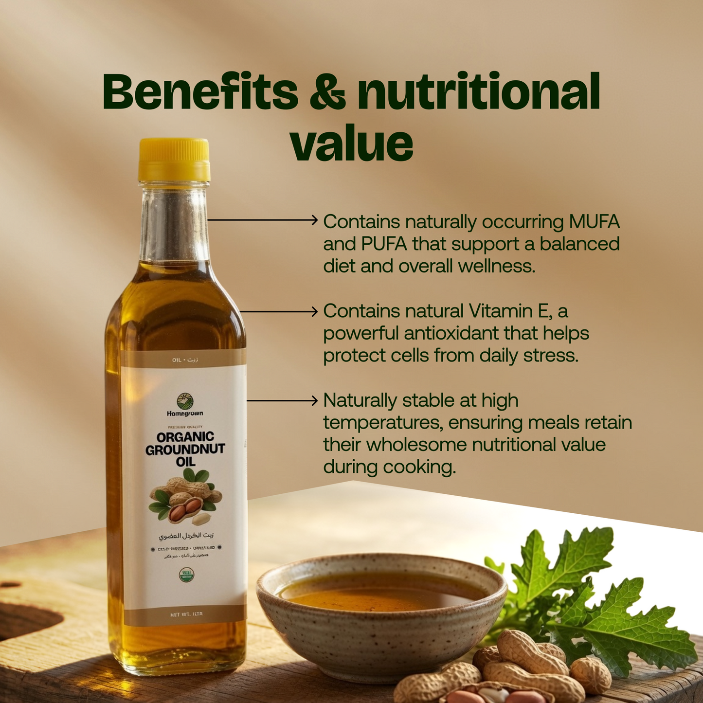Homegrown Organic Groundnut Oil