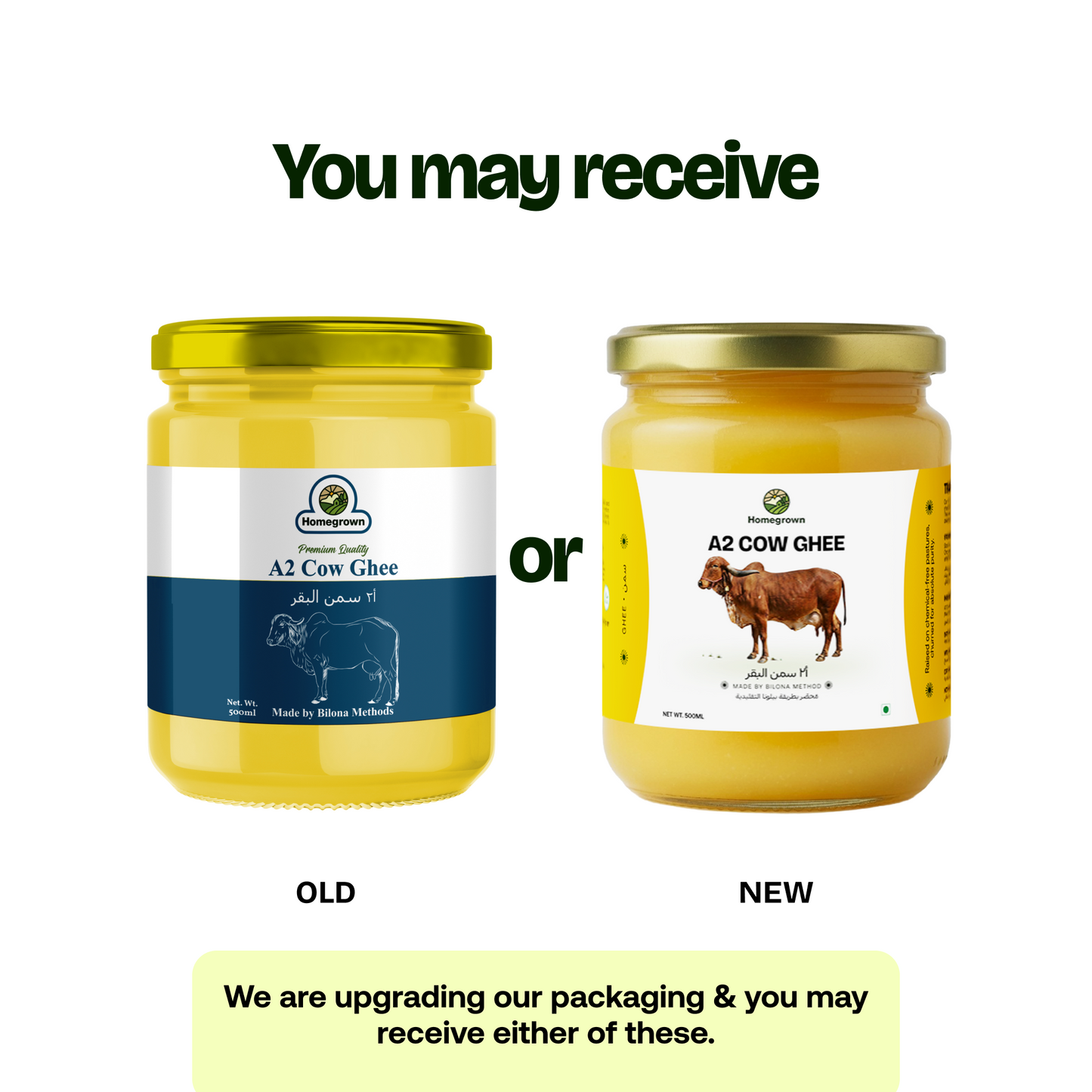 Homegrown A2 Cow Ghee