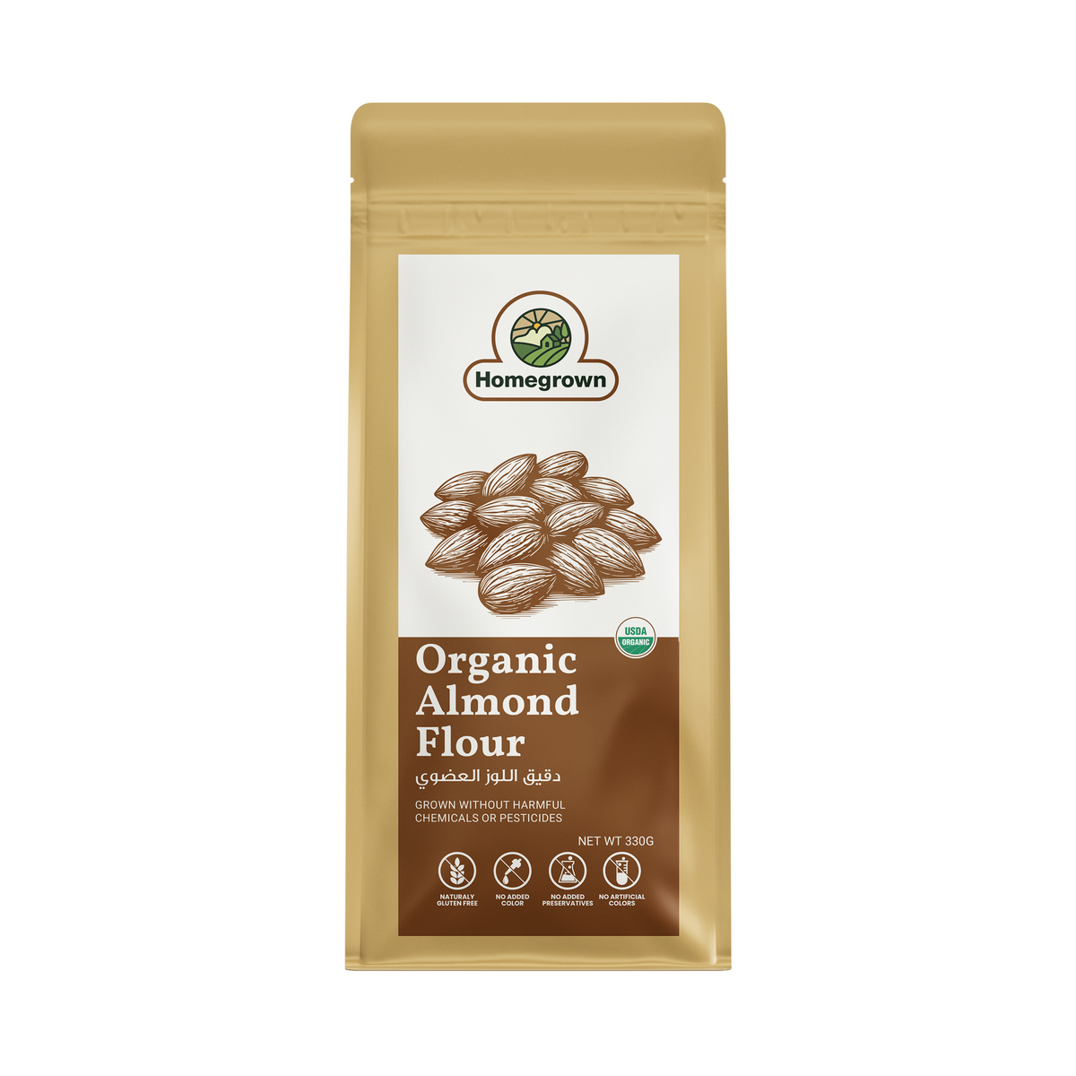 Homegrown 100% Organic Almond Flour