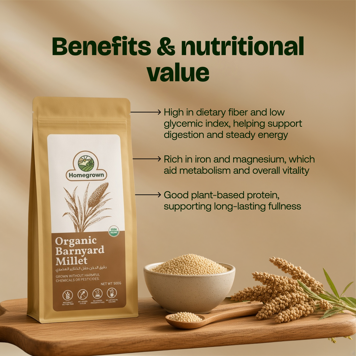 Homegrown Organic Barnyard Millet