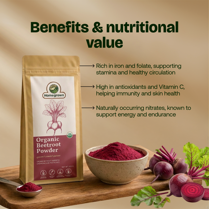 Homegrown Organic Beetroot Powder (200g)