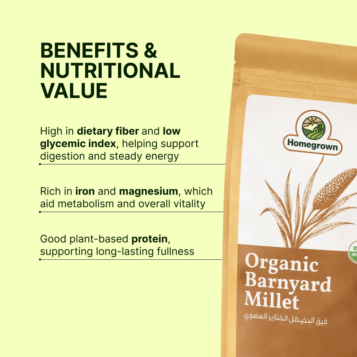 Homegrown Organic Barnyard Millet (500g)