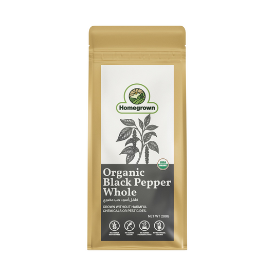 Homegrown Organic Black Pepper Whole (200g)