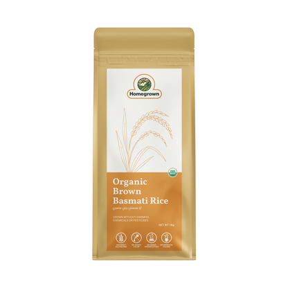 Homegrown Organic Brown Basmati Rice (1kg)