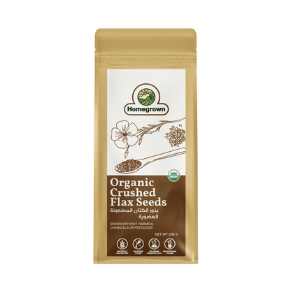Homegrown Organic Crushed Flax Seeds (200g)