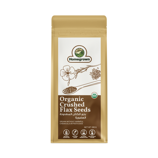 Homegrown Organic Crushed Flax Seeds (200g)