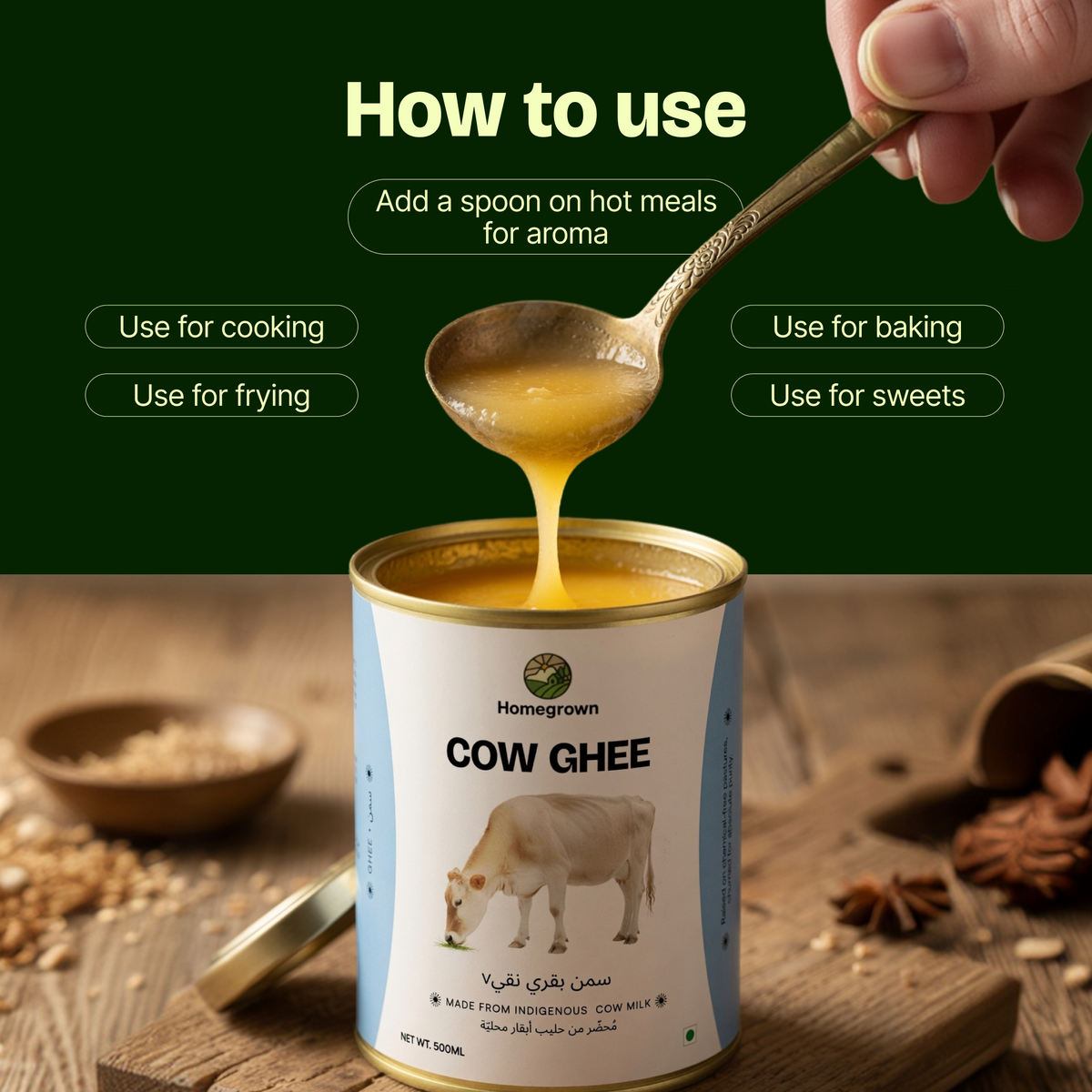 Homegrown Cow Ghee