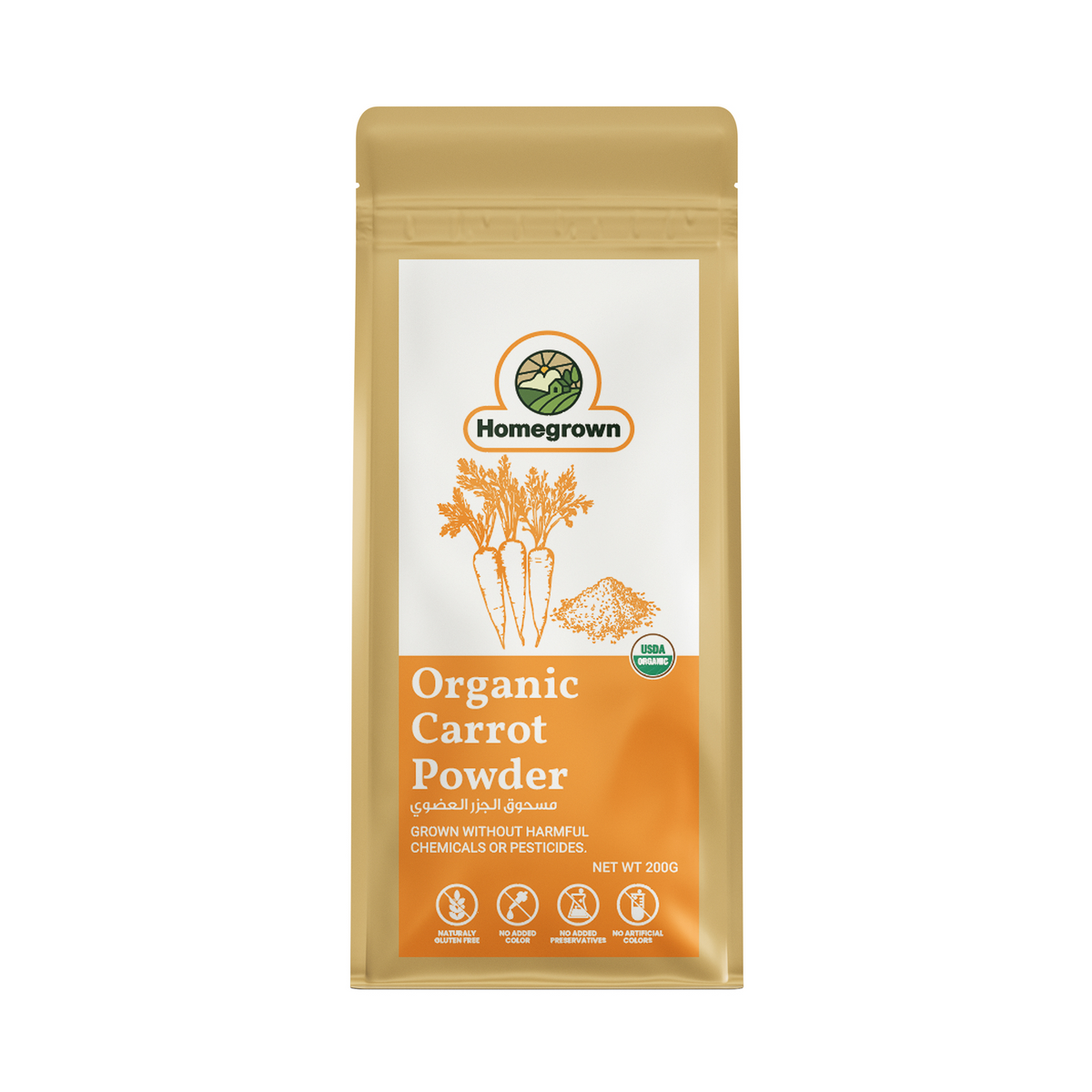 Homegrown Organic Carrot Powder (200g)