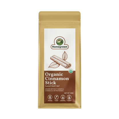 Homegrown Organic Cinnamon Sticks (Bark) (100g)