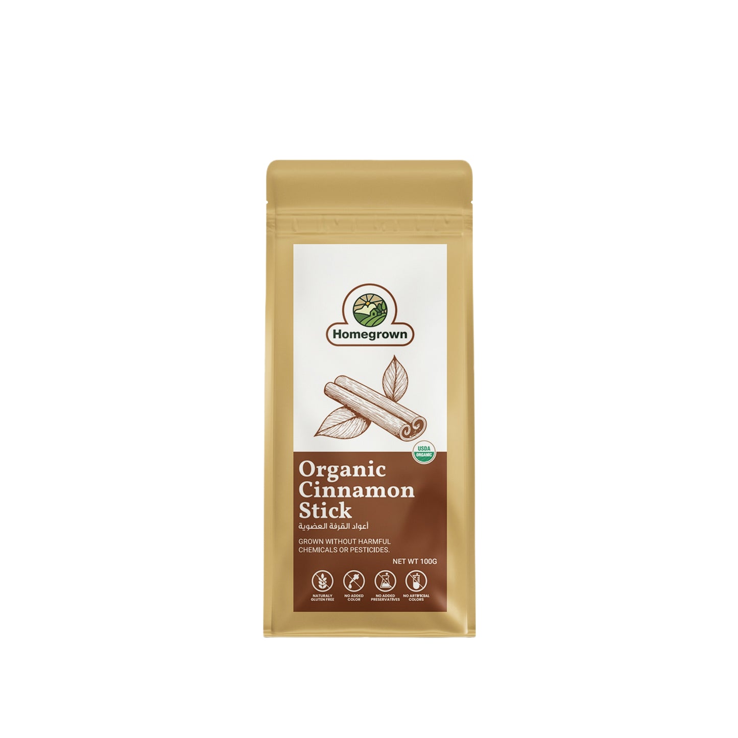 Homegrown Organic Cinnamon Sticks (Bark) (100g)