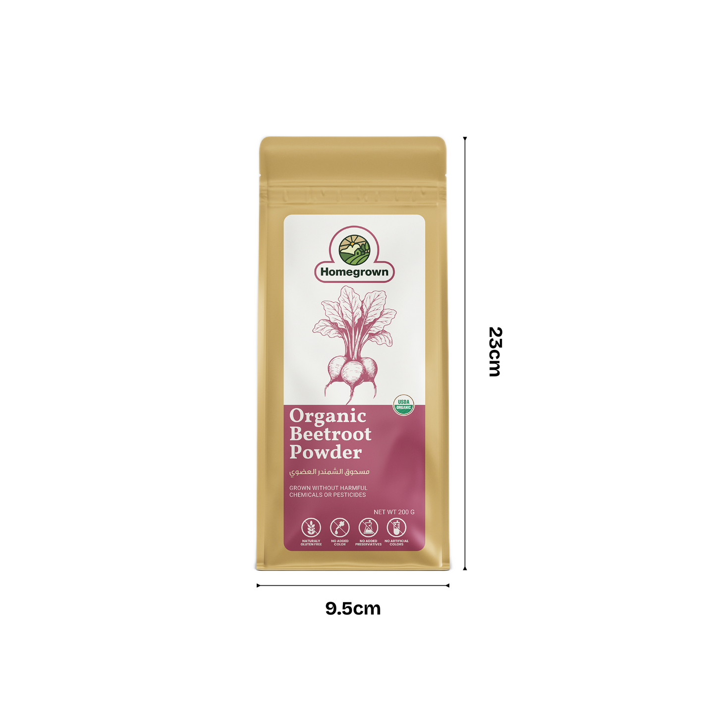 Homegrown Organic Beetroot Powder (200g)