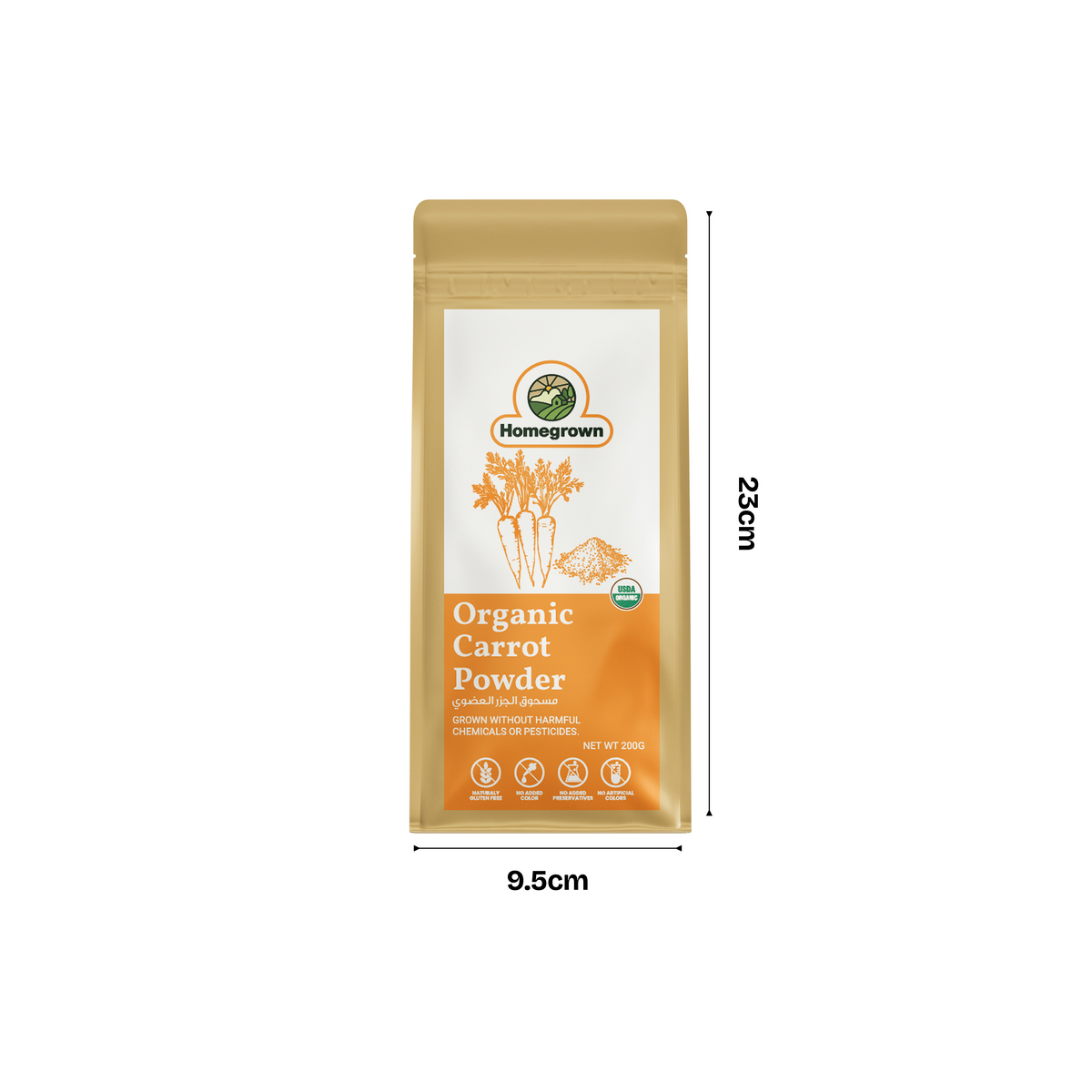 Homegrown Organic Carrot Powder (200g)