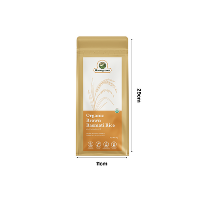 Homegrown Organic Brown Basmati Rice (1kg)