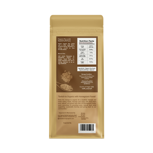 Homegrown Organic Flax seeds (200g)