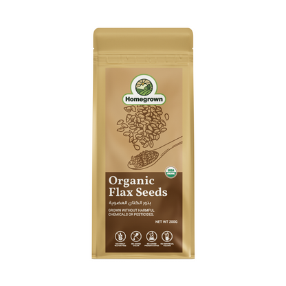 Homegrown Organic Flax seeds (200g)