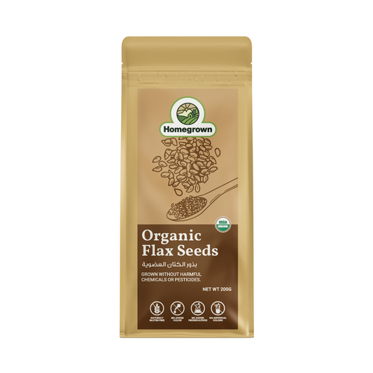 Homegrown Organic Flax seeds (200g)