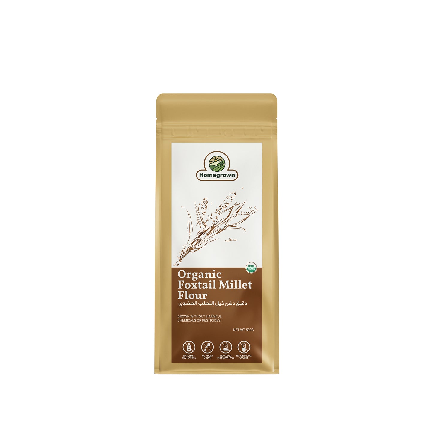 Homegrown Organic Foxtail Millet Flour (500g)