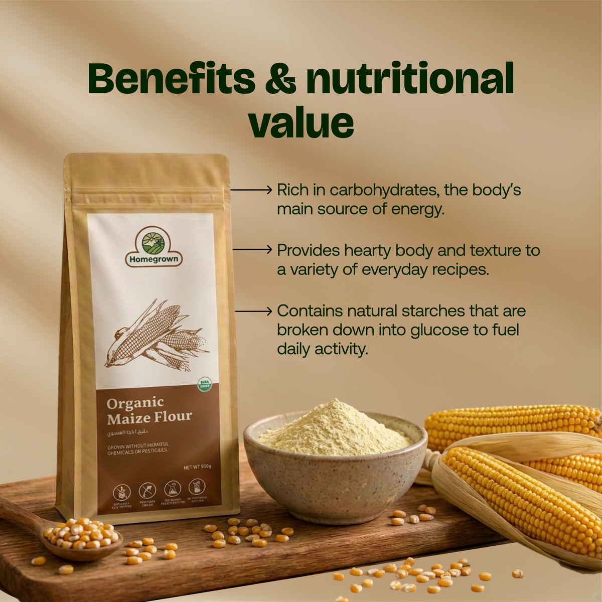 Homegrown Organic Maize Flour