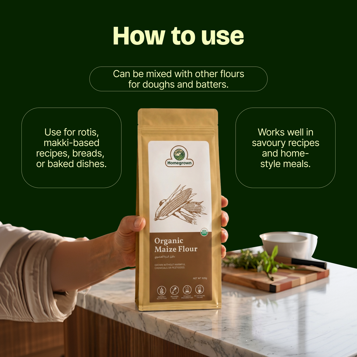 Homegrown Organic Maize Flour