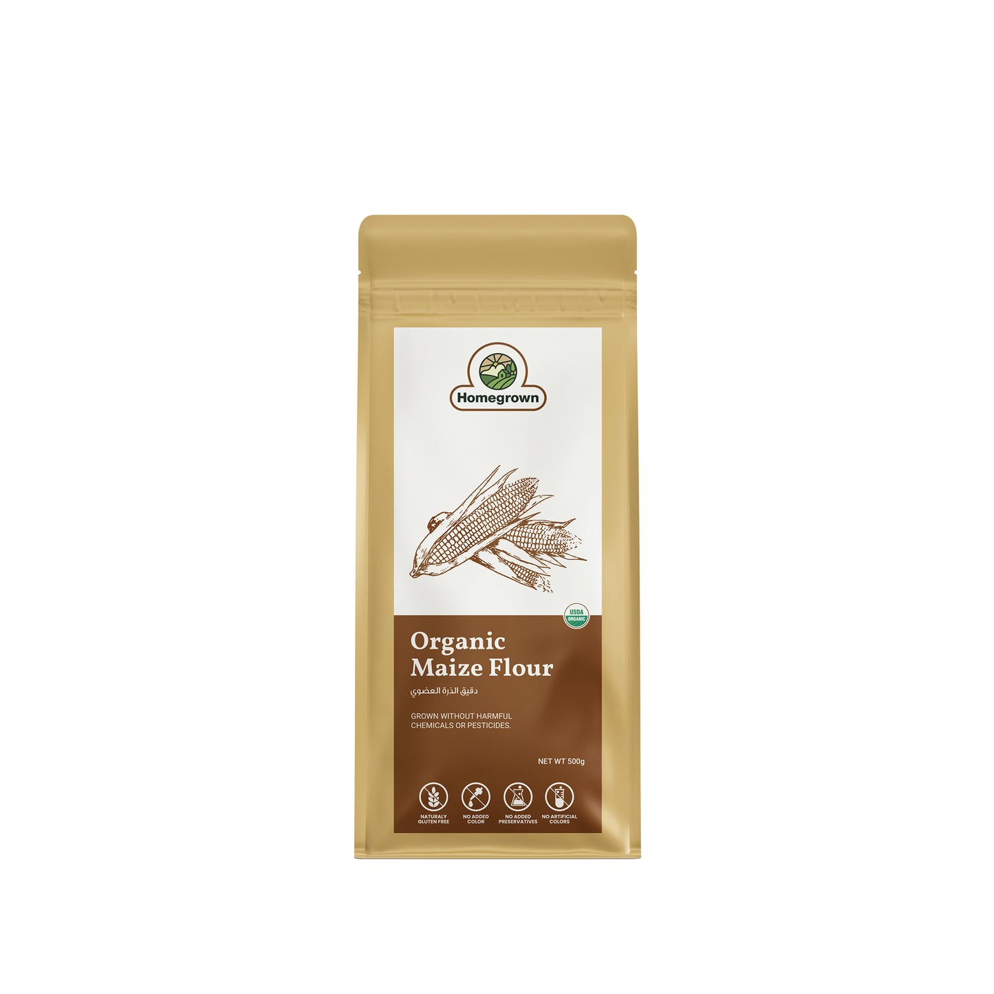 Homegrown Organic Maize Flour (500g)