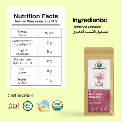 Homegrown Organic Beetroot Powder (200g)