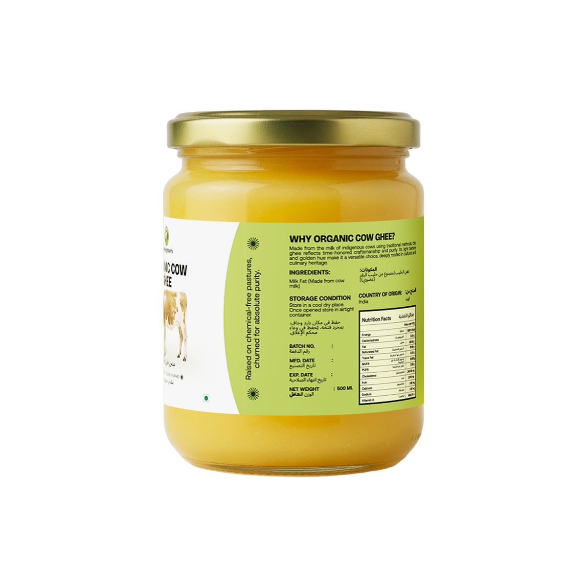 Homegrown Organic Cow Ghee