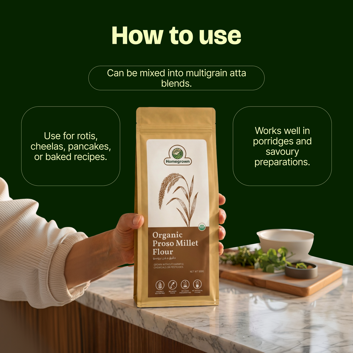 Homegrown Organic Proso Millet Flour