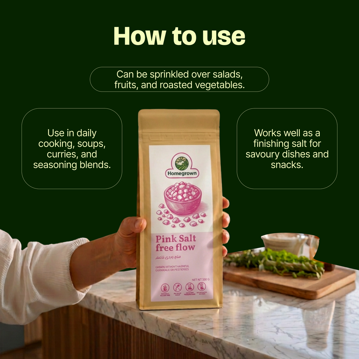 Homegrown Organic Pink Salt (330g)