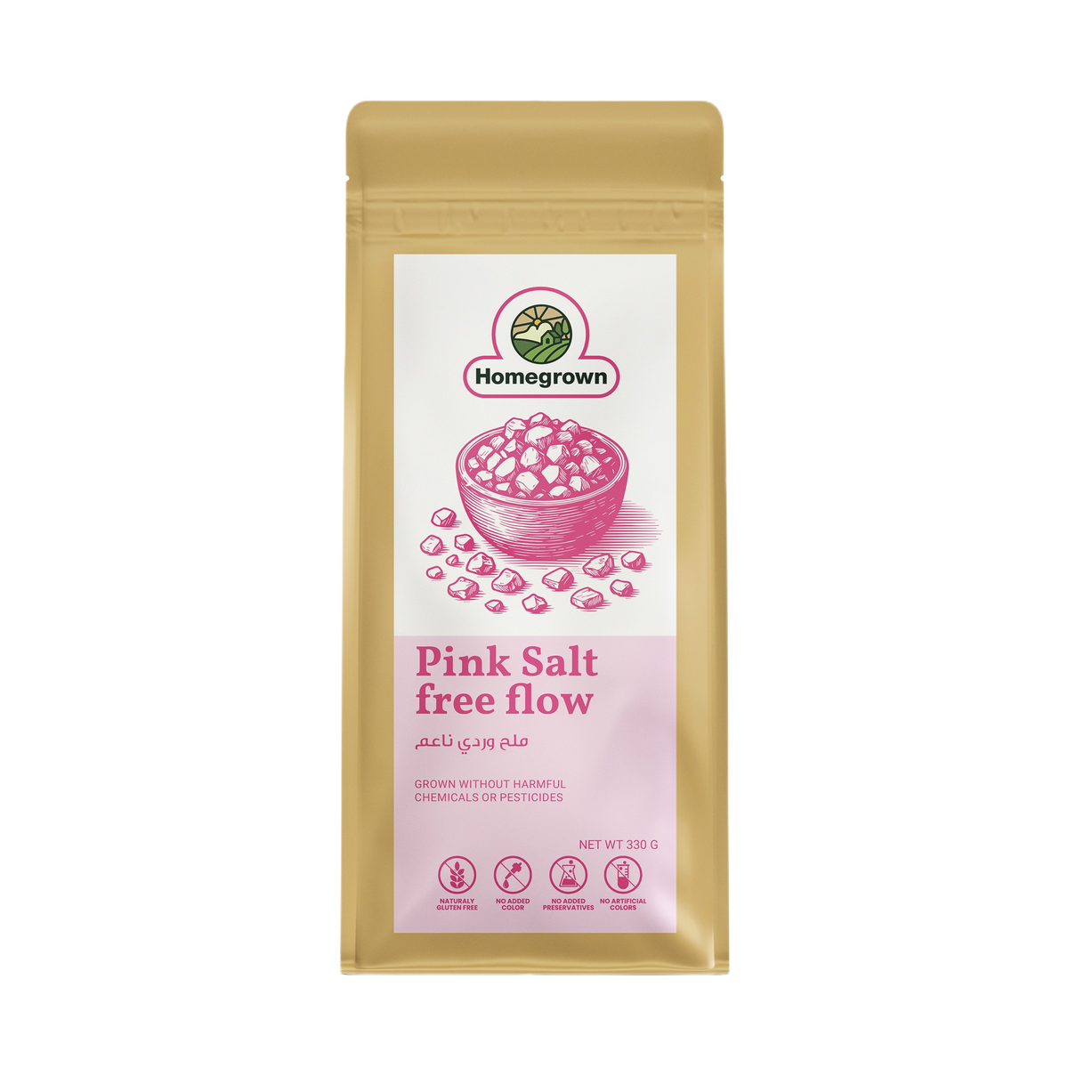 Homegrown Organic Pink Salt (330g)