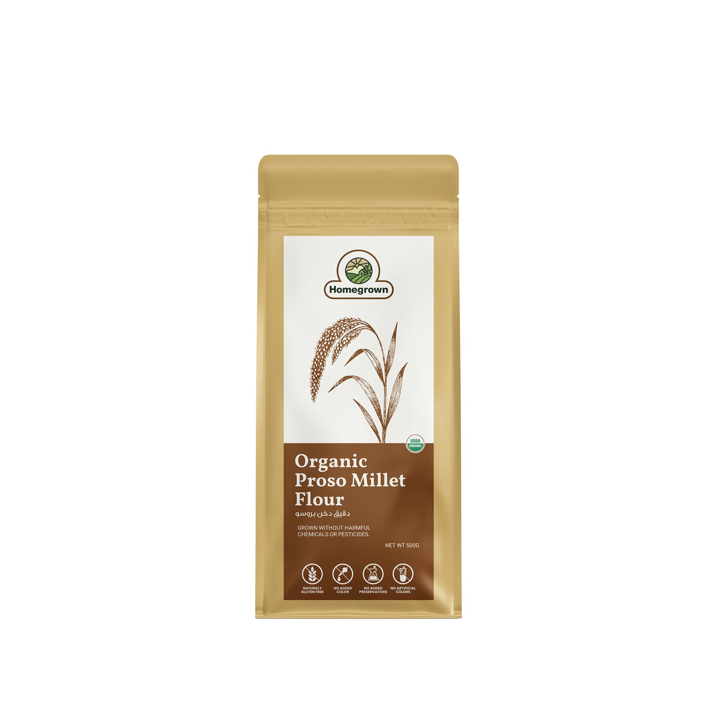 Homegrown Organic Proso Millet Flour (500g)