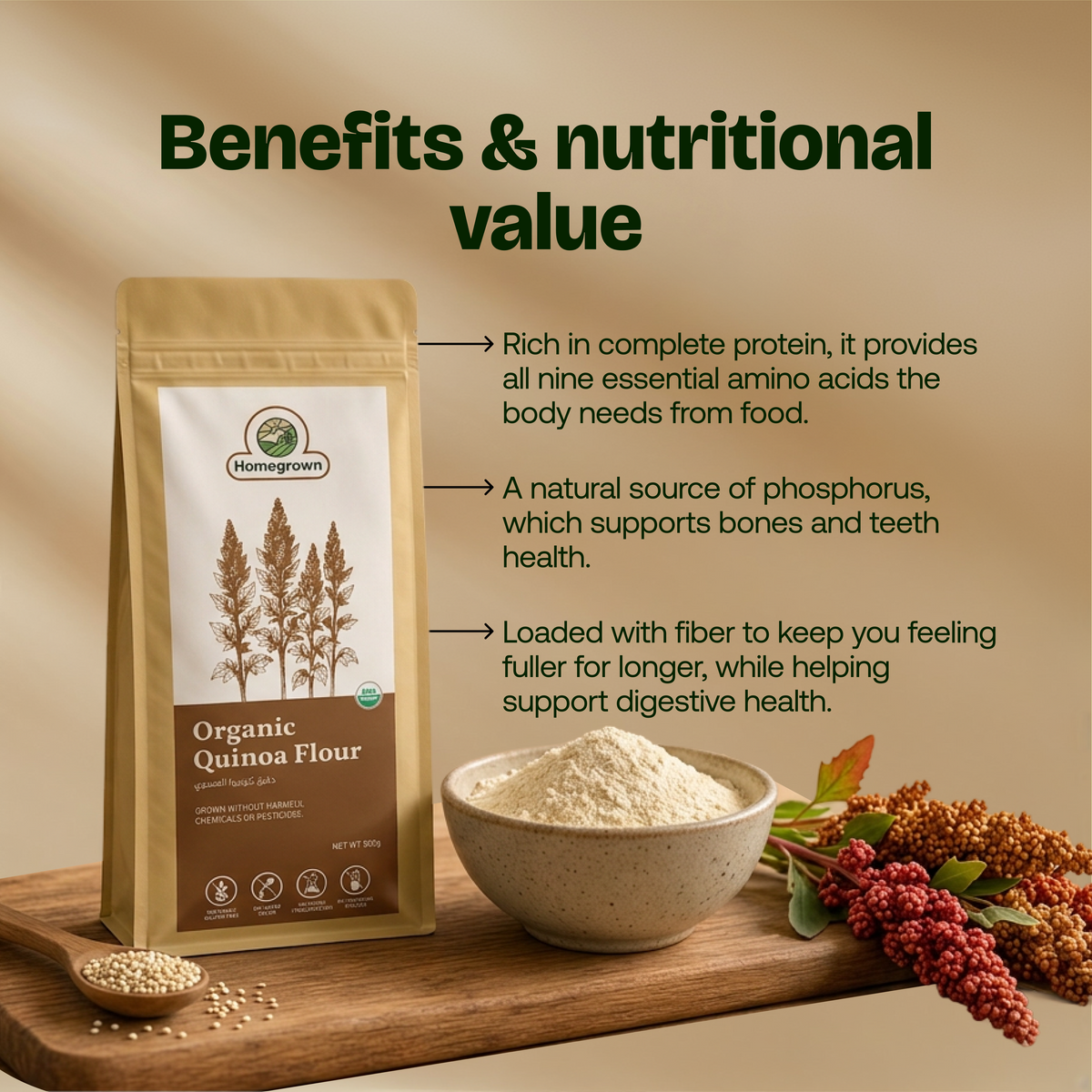 Homegrown Organic Quinoa Flour
