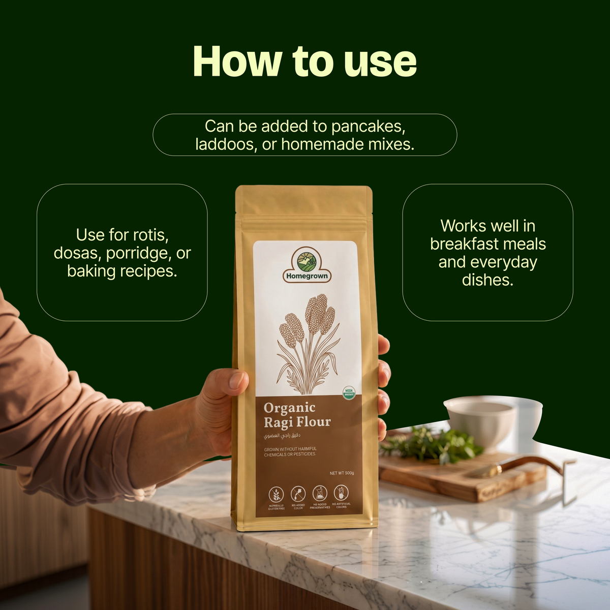 Homegrown Organic Ragi Flour
