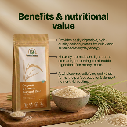 Homegrown Organic Basmati Biryani Rice (1 kg)