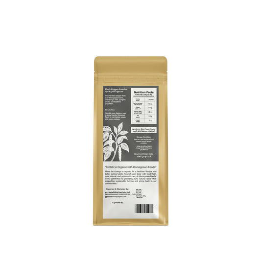 Homegrown Organic Black Pepper Powder (200g)