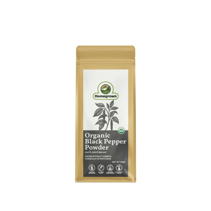 Homegrown Organic Black Pepper Powder (200g)