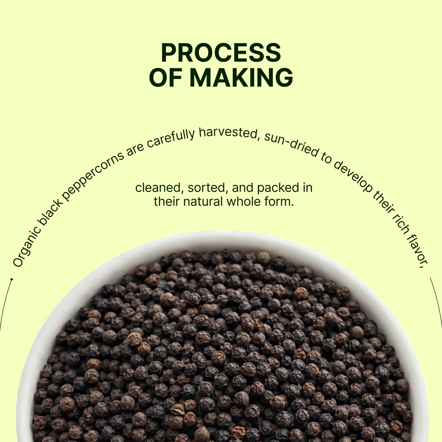 Homegrown Organic Black Pepper Whole (200g)