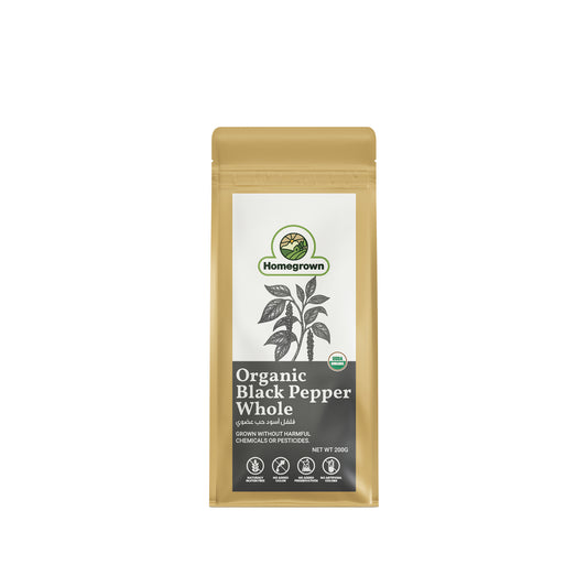 Homegrown Organic Black Pepper Whole (200g)