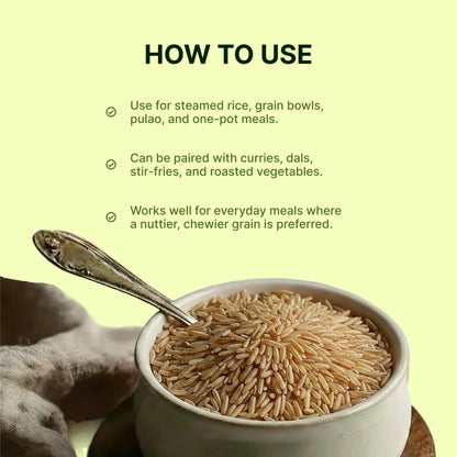 Homegrown Organic Brown Basmati Rice (1kg)