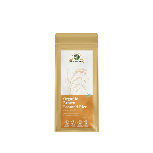 Homegrown Organic Brown Basmati Rice (1kg)