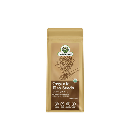 Homegrown Organic Flax seeds (200g)