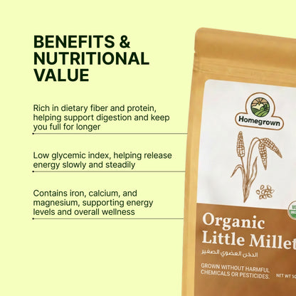 Homegrown Organic Little Millet  (500g)