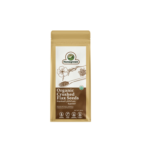 Homegrown Organic Crushed Flax Seeds (200g)