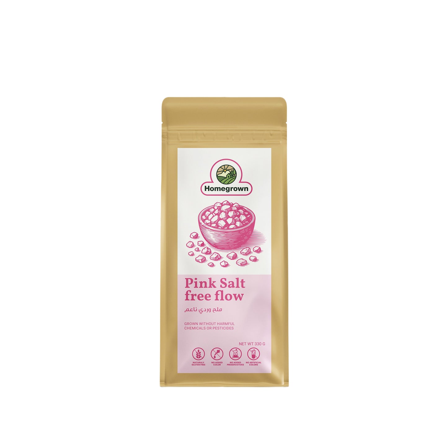 Homegrown Organic Himalayan Pink Salt (330g)