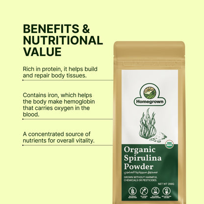 Homegrown Organic Spirulina Powder (200g)