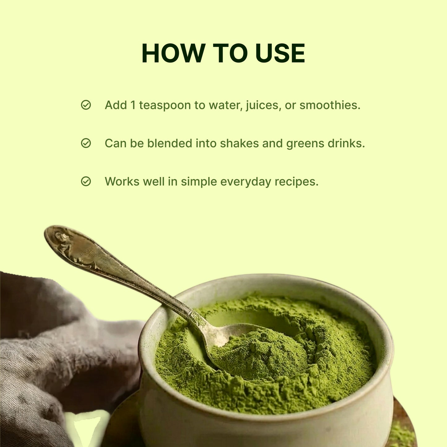 Homegrown Organic Wheat Grass Powder (200g)